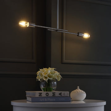 Turing 30.5" Adjustable Metal LED Linear Pendant - JONATHAN Y